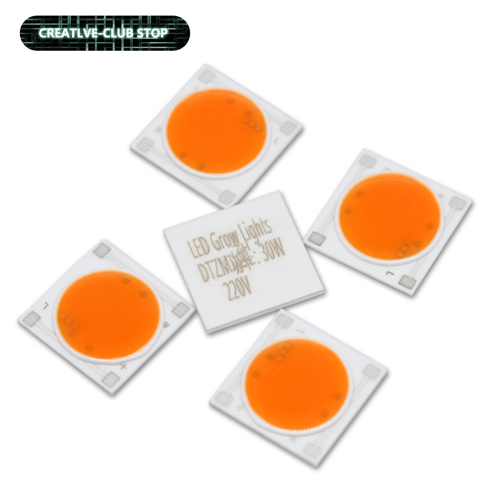 Grow Light Led - 5pcs Ceramics Base LED COB Chips