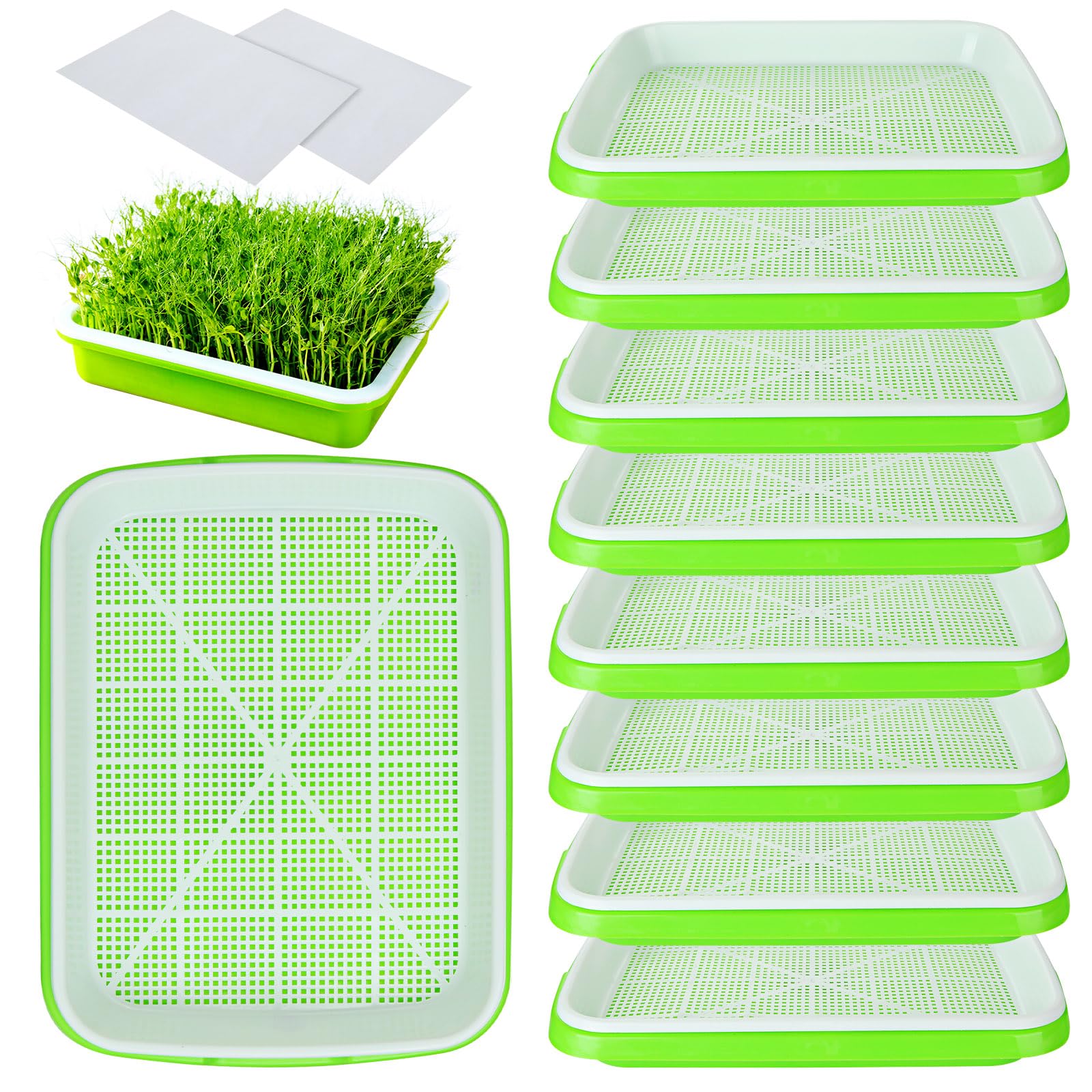Seed Starter Tray - Microgreens Sprouter Tray Hydroponic/Sprouting Tray For