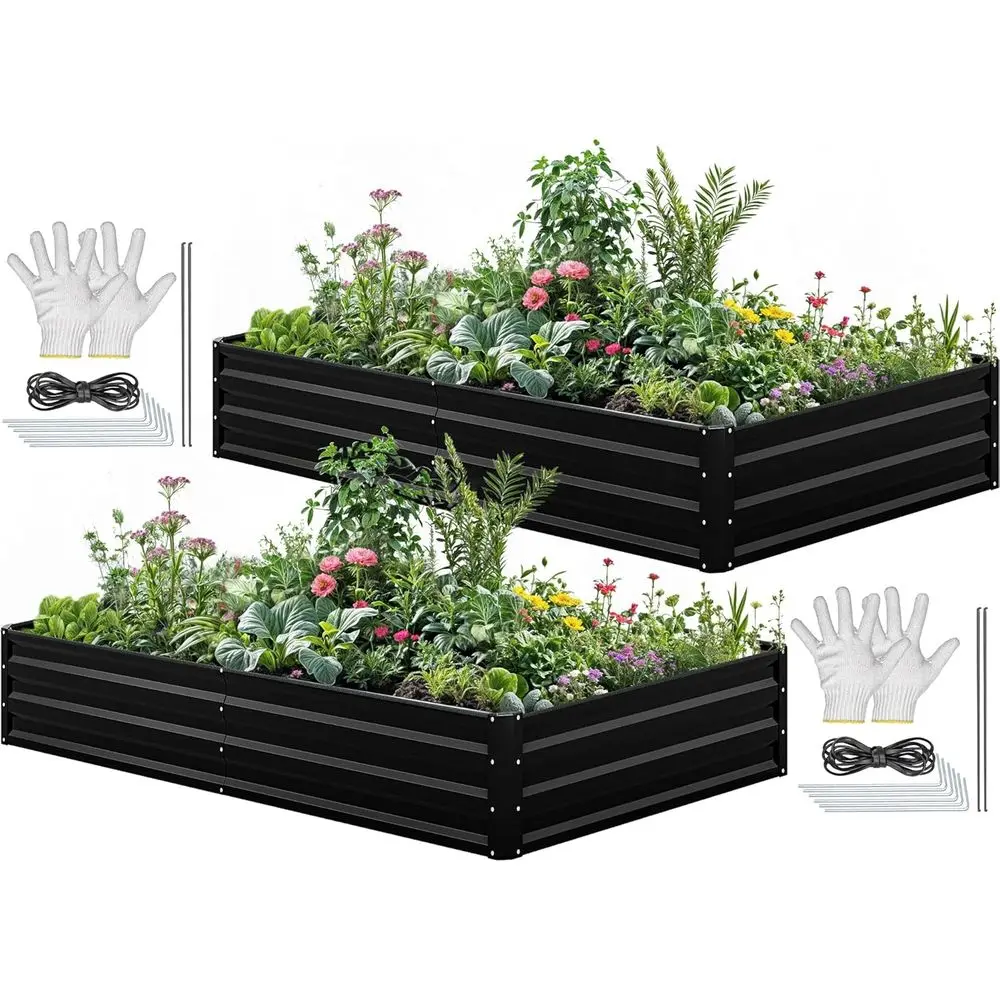 96x48x12 Galvanized Steel Rais - Garden Gloves review and price
