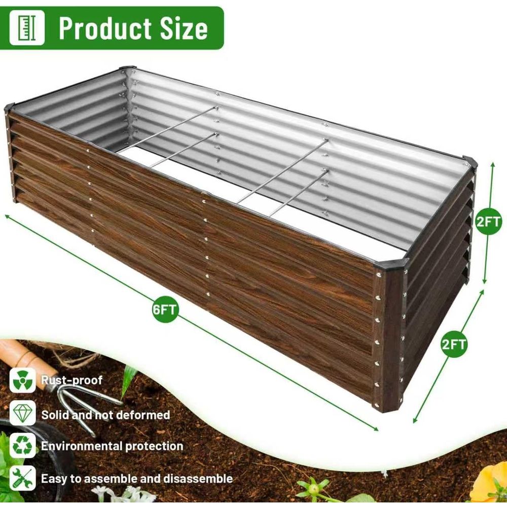 2-Pack 6x2x2T Galvanized Raise - Raised Garden Bed review and price