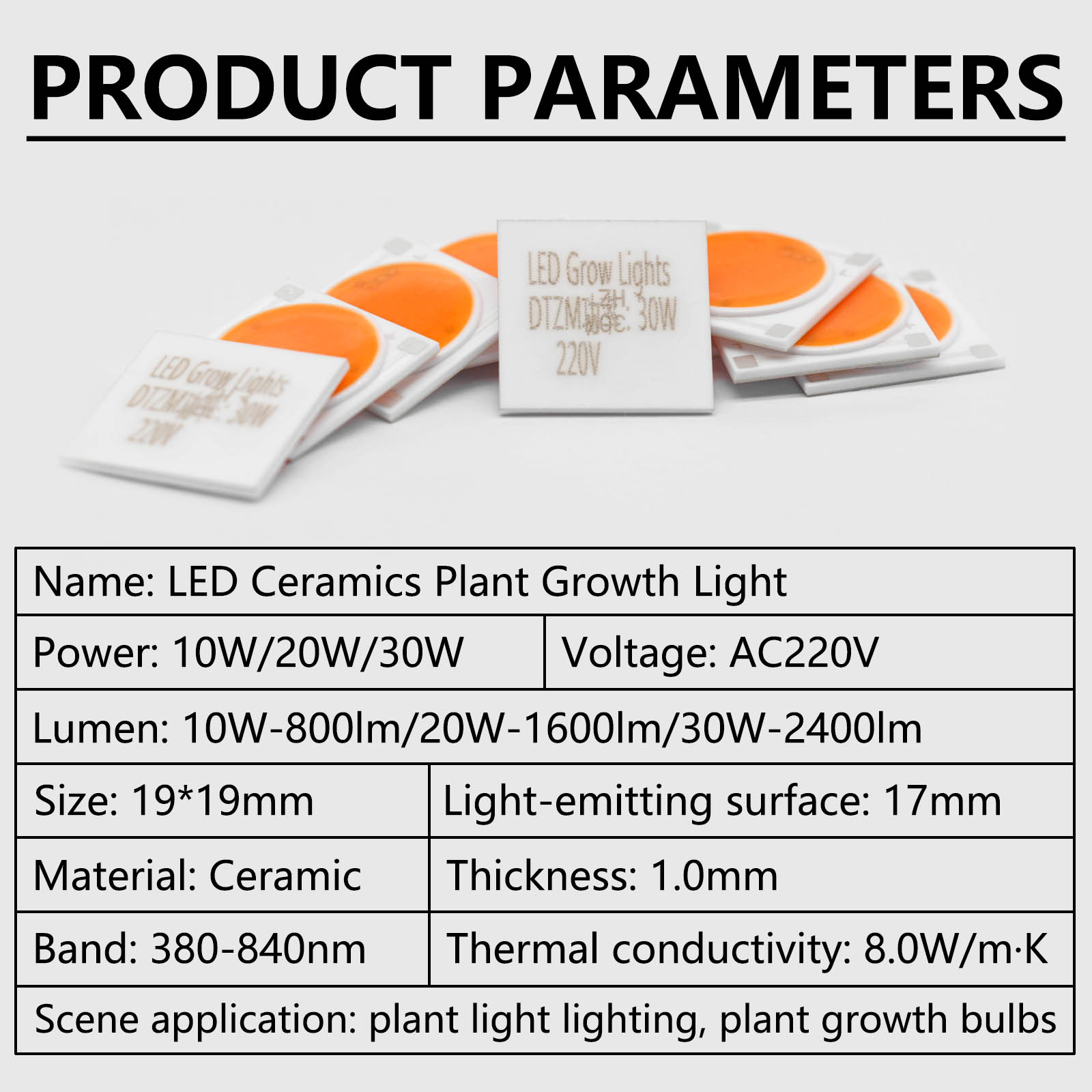 5pcs Ceramics Base LED COB Chi - Grow Light Led review and price