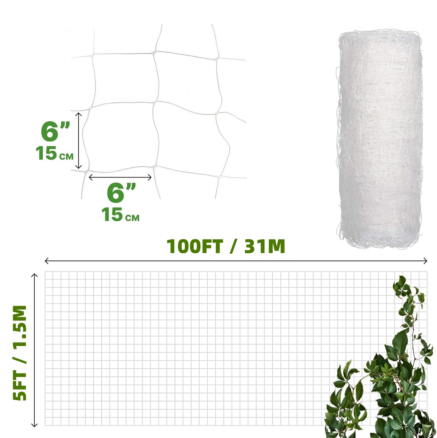 Plastic Trellis Netting 4x100f - Hydroponic Kit review and price