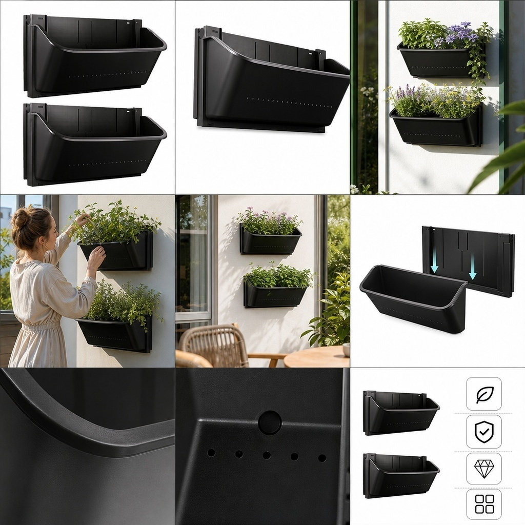 2Pcs Wall Mounted Planter Pots - Vertical Planter review and price